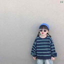 ガールズ スウェット 春秋 韓国 男の子 ガールズ 赤ちゃん 西洋風 ストライプ トップス 子供 カジュアル スーツ