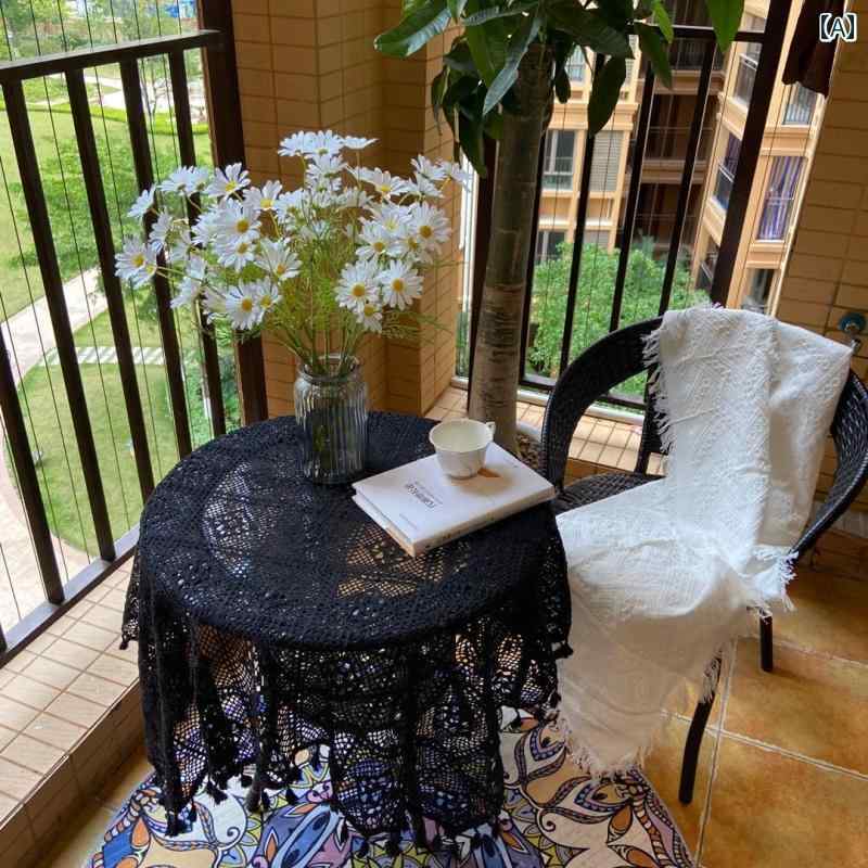 テーブル クロス おしゃれ レトロ 北欧 アメリカン テーブル クロス ガーデン バルコニー 小さい 丸い テーブル クロス 文学 写真 背景 布