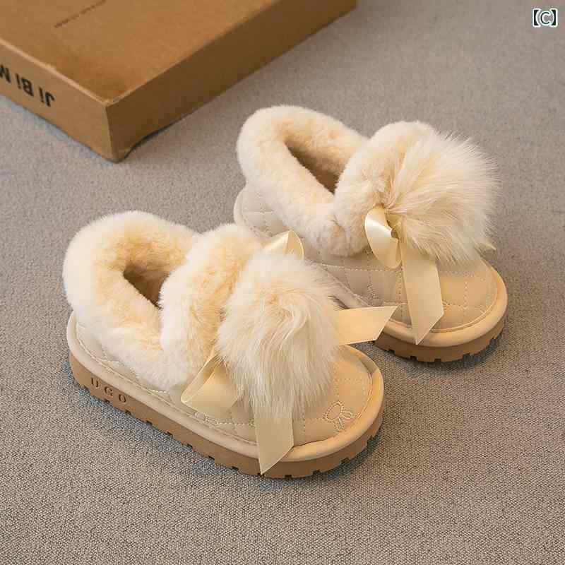 子供靴 女の子 綿靴 冬 キッズ 靴 ベルベット 厚手 大きい 綿靴 加えて 暖かい 小さい 女の子 毛皮 靴 3