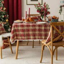 テーブル クロス おしゃれ ダストカバー クリスマスホリデー レトロ 赤 チェック柄 装飾 背景布 ダイニング テーブル コーヒー テーブル ラウンド テーブル 長方形