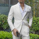 高級感 メンズスーツ ビジネス カジュアル 韓国 郎 ウェディングドレス 白 スーツ メンズ ホスト 服