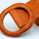 ベルト レディースベルト シンプル 装飾 レトロ ワイド ベルト 韓国 オレンジ ベルト 自動 バックル スエード ベルト