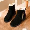 スノーブーツ 厚手かか ショート ブーツ レディース 冬 ベルベット 厚手 暖かい 綿靴 毛皮 統合 ブーツ