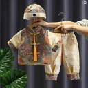 中華風 男の子 1歳 ドレス 男の子 秋 子供用 唐服 観音 1歳 赤ちゃん 漢服 民族風 服