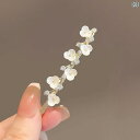 ヘア クリップ レディース ヘア アクセサリー 髪留め レトロ 白梅花 ヘアピン 点在 アンティーク サイド クリップ 前髪 ヘアピン