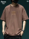 T シャツ メンズ ヘビー 半袖 シャツ 男性用 プラス 大きめ サイズ マン アメリカン ストリート カジュアル ゆったり トップス レトロ 半袖 シャツ