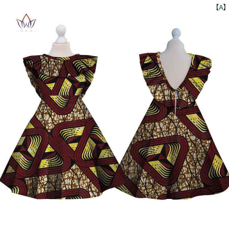 楽天ピカ森アフリカン ファッション キッズ ワンピース アフリカ 子供服 アフリカ エスニック 子供 ドレス 綿 ワックス 布 ロング スカート