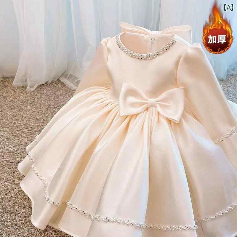 女の子 子供 ドレス 小さい ガールズ プリンセス ドレス ガール ドレス ウェディングドレス フラワーガール パフォーマンス 女児 赤ちゃん 1歳 誕生日