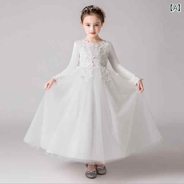 女の子 韓国 子供 誕生日 ドレス フラワーガール ウェディングドレス 子供用 プリンセス ドレス チュチ..