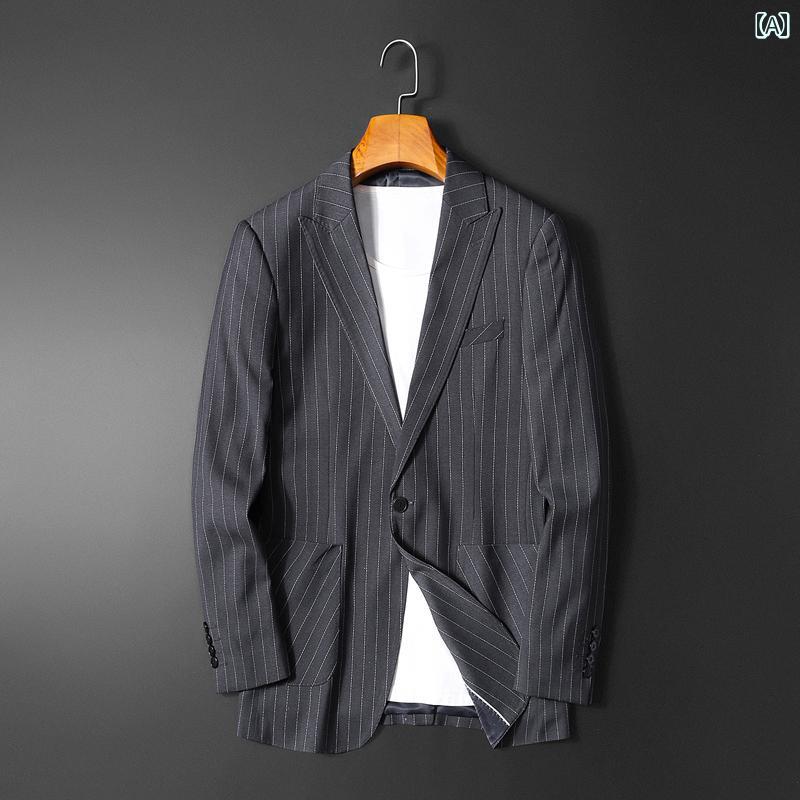 スーツ ジャケット おしゃれ 紳士服 メンズ ミドル バック スリット 高級 スーツ ジャケット 男前 ビジネス フォーマル シングル 欧米 韓国 スリム ジャケット スーツ