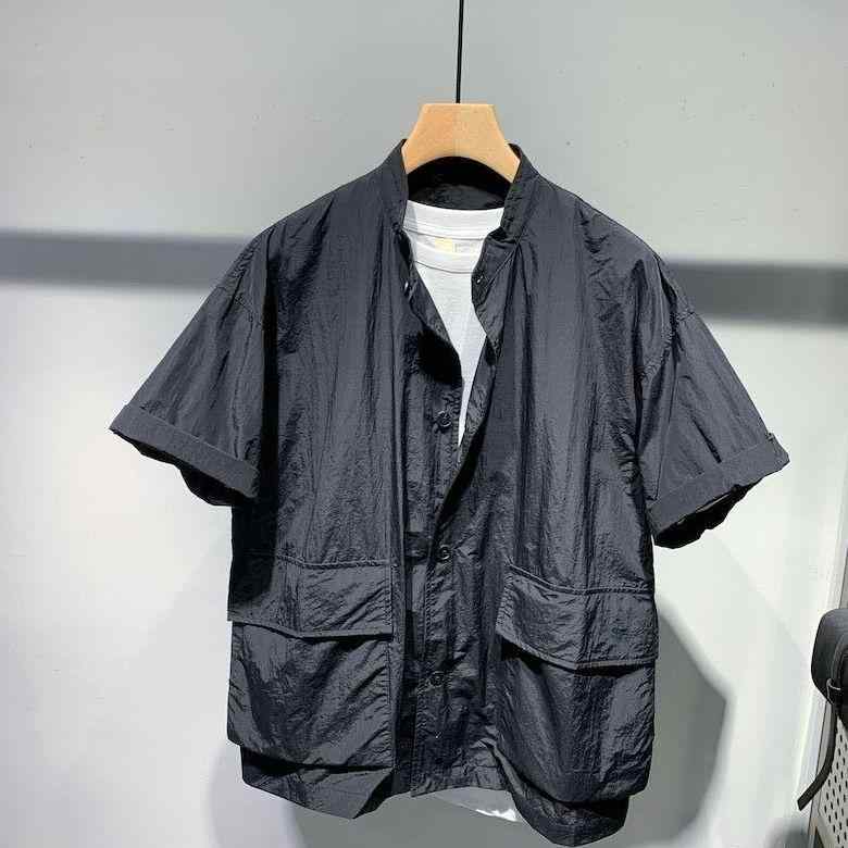 メンズ トップス シャツ サマー 夏 ワークウェア 半袖 ジャケット シンプル アウターシャツ トップス