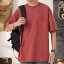 T シャツ メンズ トップス アメリカン カジュアル ヘビーウェイト 半袖 ニット シャツ 男性用 ホット 高校生 半袖 赤い 服 シャツ