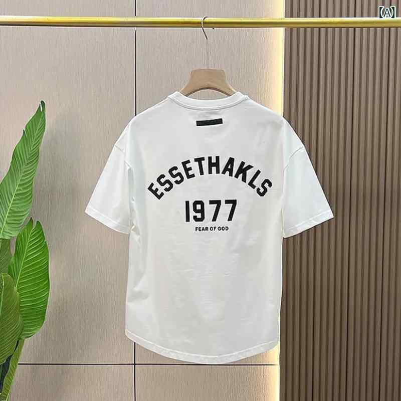 tシャツ メンズ トップス ホット 半袖 T シャツ レター プリント 半袖 レイヤリング シャツ カジュアル トップス