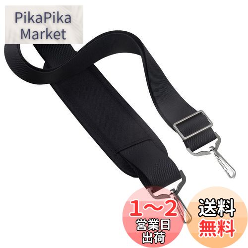 [YFFSFDC] ショルダーベルト 145 cm 交換用肩掛けひも 調節可能ベルト メッセージバッグ/ラップトップ/ビジネスバッグ/カメラケース/ダッフルバッグなど通用(ブラック)