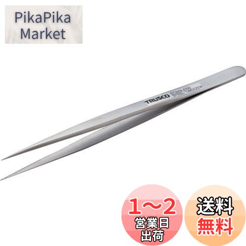 TRUSCO(トラスコ) 高精度ステンレス製ピンセット 140mm 長極細型 TSP-76 × 10本 【ケース販売】