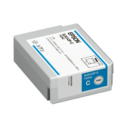 樂天商城 - エプソン 純正インク SJIC43P-C シアン 単品 ｜ EPSON ラベルプリンター