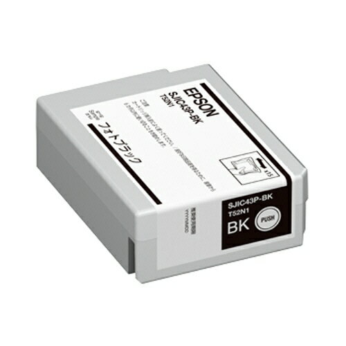 乐天商城 - エプソン 純正インク SJIC43P-BK フォトブラック 単品 ｜ EPSON ラベルプリンター