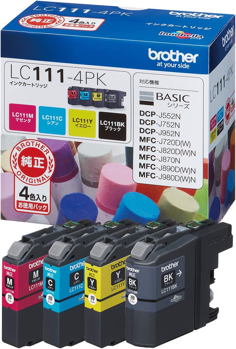 乐天商城 - ブラザー 純正インクカートリッジ LC111-4PK 4色パック | brother BRT