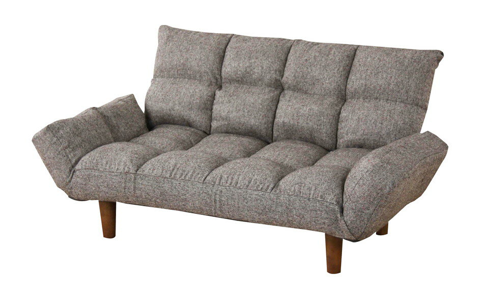 【送料無料】東谷 マイナ 折りたたみカウチソファ [LSS-19BR] 幅115×奥行55-67×高さ59/50cm│家具 おしゃれ