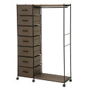 【送料無料】ハンガーラック KHR-3159BR (約)幅105×奥行35.5×高さ155cm ■ブラウン | 家具 おしゃれ インテリア 収納 服(3)