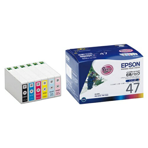 乐天商城 - エプソン 純正インク IC6CL47 6色 ｜ EPSON