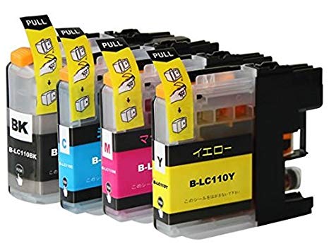 Brother LC110 Compatible Ink 4-Color Set (with IC chip and ink level indicator) | Compatible Ink Printer Set (Inkjet) BRT