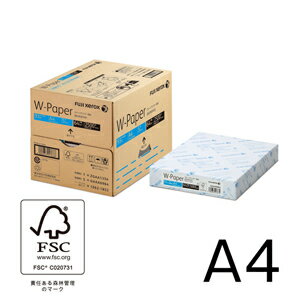 【法人様送り限定価格】コピー用紙 A4 サイズ ホワイト W-Paper 2,500枚(500枚×5冊) / 10621853 | ビジネス オフィス用品 OA用紙 プリンタ用紙 2500枚 FFBI 1