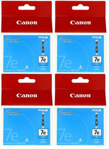 乐天商城 - キヤノン 純正インク BCI-7e C シアン 4個セット | キャノン Cannon Canon インク 純正 プリンター セット SET 新品