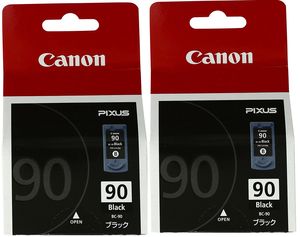 乐天商城 - キヤノン 純正インク BC-90BK ブラック FINEカートリッジ 大容量 計2個セット | キャノン Cannon Canon インク 純正 プリンター セット SET