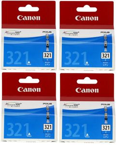 乐天商城 - キヤノン 純正インクタンク BCI-321 C シアン 4個セット | キャノン Cannon Canon インク 純正 プリンター セット SET 新品