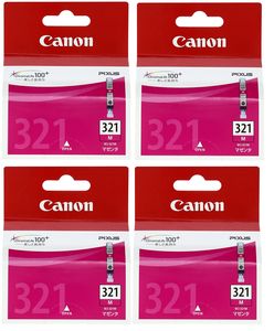 乐天商城 - キヤノン 純正インクタンク BCI-321 M マゼンタ 4個セット | キャノン Cannon Canon インク 純正 プリンター セット SET 新品