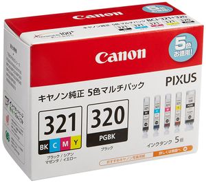 キャノンBCI-321+320/5MP5色パック純正インク|キヤノンCannonCanonインク純正プリンター新品インクジェット