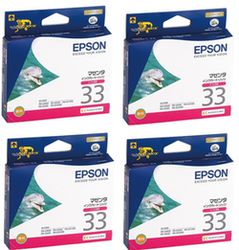 乐天商城 - エプソン 純正インク ICM33 マゼンタ 4セット | EPSON インク 純正 プリンター セット SET 新品 インクジェット