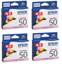 乐天商城 - エプソン 純正インク ICLM50A2 ライトマゼンタ 4セット | EPSON インク 純正 プリンター セット SET 新品 インクジェット