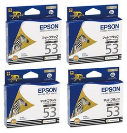 乐天商城 - エプソン 純正インク ICMB53 マットブラック 4セット | EPSON インク 純正 プリンター セット SET 新品 インクジェット 黒