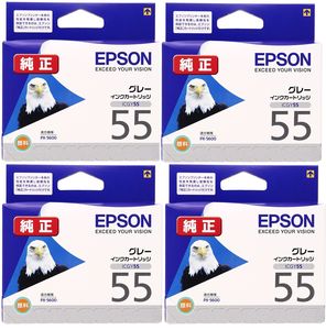 乐天商城 - エプソン 純正インク ICGY55 グレー 4セット | EPSON インク 純正 プリンター セット SET 新品 インクジェット
