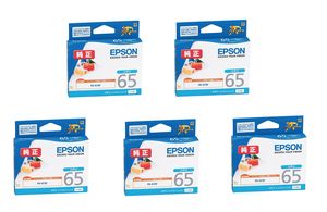 乐天商城 - エプソン 純正インク ICC65A1 シアン 5本セット | EPSON えぷそん インク 純正 プリンター セット SET 新品 インクジェット