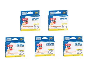 正品 - エプソン 純正インク ICY65A1 イエロー 5本セット | EPSON えぷそん インク 純正 プリンター セット SET 新品 インクジェット