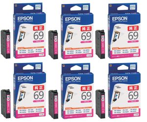 樂天商城 - エプソン 純正インク ICM69 マゼンタ 6本セット | EPSON えぷそん インク 純正 プリンター セット SET 新品 インクジェット