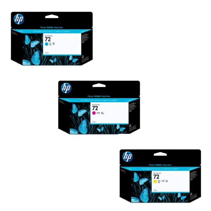 乐天商城 - HP 72 純正インク カラー 3色セット 130mL 各1 計3個 |
