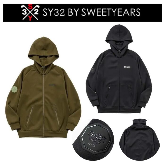 SY32BYSWEETYEARS men's EMBOSS ZIP HOOD JK おしゃれゴルフ パーカー　秋冬モデルSYG-26B1-04全2色