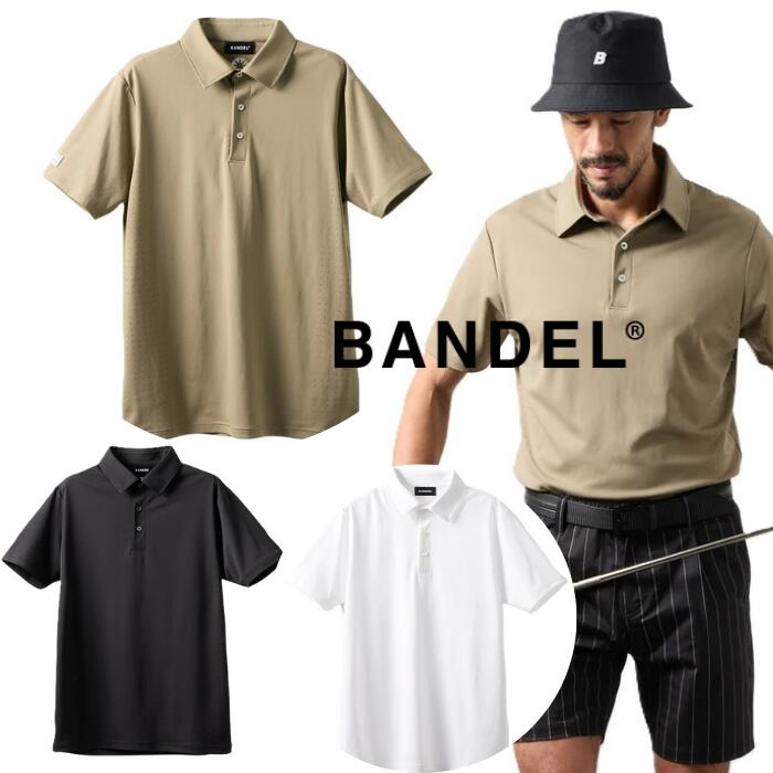 BANDEL men's BGS-6SHPPLHEAT PUNCHING POLO SHIRT 冷感 パンチング加工 シンプルシャツ 春夏モデル全3色 M・XL