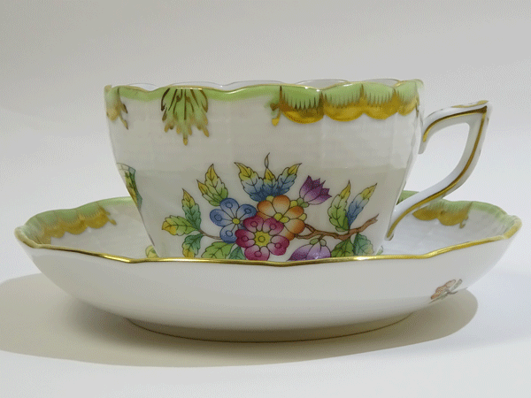 ヘレンド ヴィクトリアブーケ ティーコーヒー兼用カップソーサー(730) 送料込み