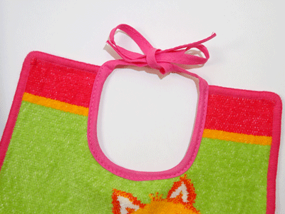 フェイラー キッズエプロン 25x30cm FOX ピンク