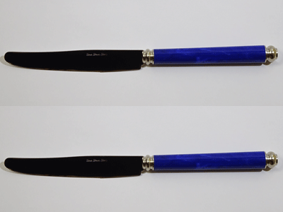 (処分品)ディナーナイフ2本セット アルカディア【ブルー】
