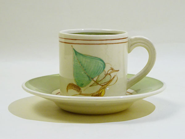 スージークーパー リーフ デミタスカップソーサー グリーン