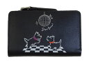 ラドリー ウォレット 二つ折り財布 Disco Fever テリア犬 ブラック 送料込み