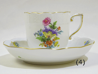 20%OFF! ヘレンド サックスブーケ コーヒーカップソーサー707(BS4) ピンクデイジー 送料込み