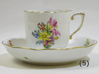 20%OFF! ヘレンド サックスブーケ コーヒーカップソーサー707(BS5) 水仙イエロー 送料込み