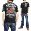 テッドマン Tシャツ TDSS-501 TEDMAN 三重塔 鳥居 和柄 エフ商会 メンズ 半袖tee ブラック 新品